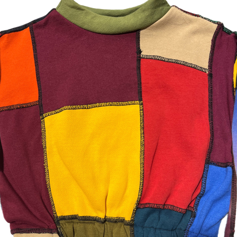 Recoture Cropped Patch Sweatshirt - Multicolor 121923 JF